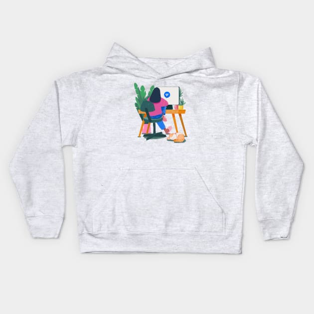 Send screen Kids Hoodie by Khannoli